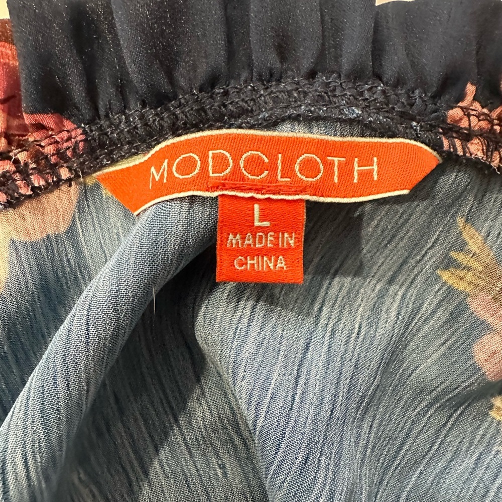 ModCloth Floral Top-NWT-Size Large - Picture 3 of 6